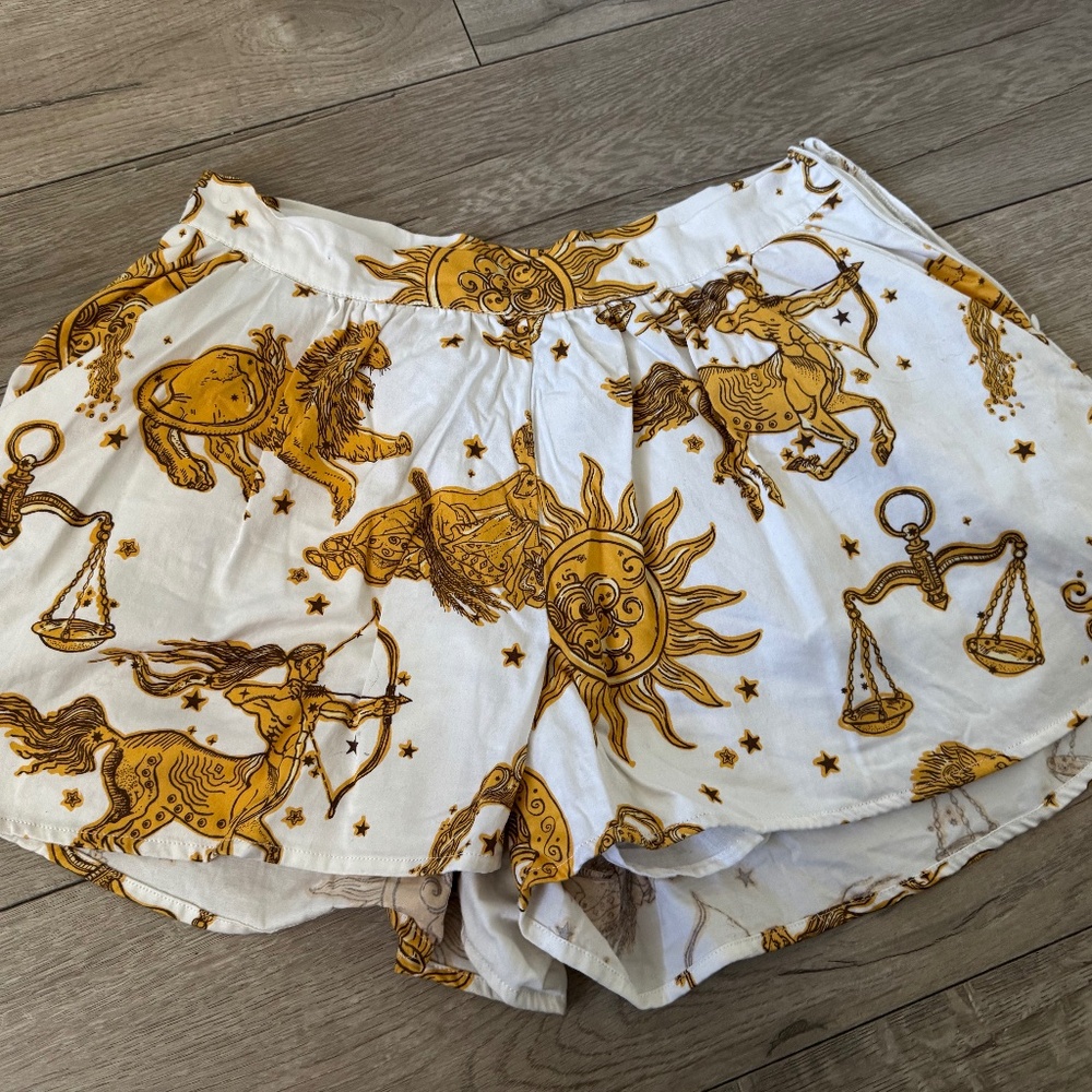 F21 Astrological print shorts